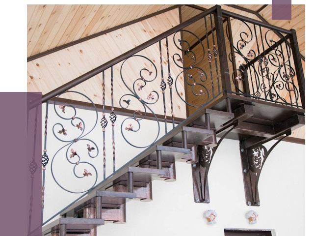 Кованые лестницы в Ивантеевке от 80239 руб. под ключ