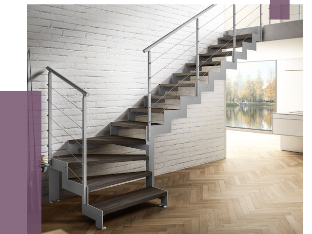 Г-образные лестницы под ключ в Ивантеевке от 37290 руб. | ПРОЛЁТ-Внт