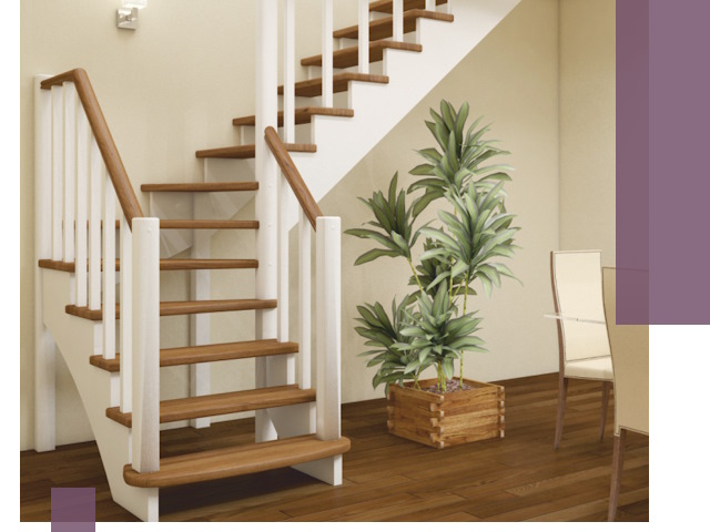 Г-образные лестницы под ключ в Ивантеевке — изготовление и монтаж