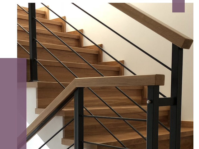 Обшивка металлической лестницы деревом в Ивантеевке от 4372 руб. 
