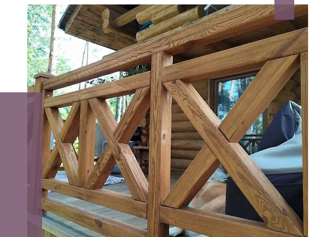 Деревянные перила под ключ в Ивантеевке от 7715 руб. 