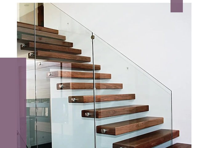 Стеклянные перила для лестницы в Ивантеевке от 14916 руб.