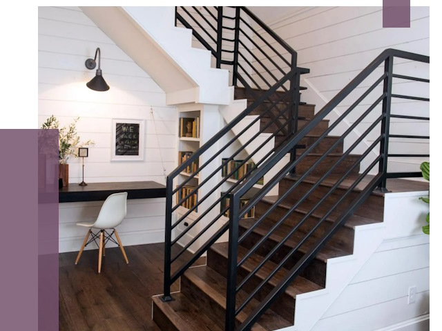 Перила для лестницы в доме в Ивантеевке от 7458 руб. — ПРОЛЁТ-Внт