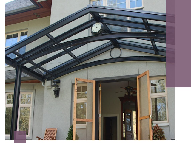 Изготовление и монтаж навесов и козырьков в Ивантеевке