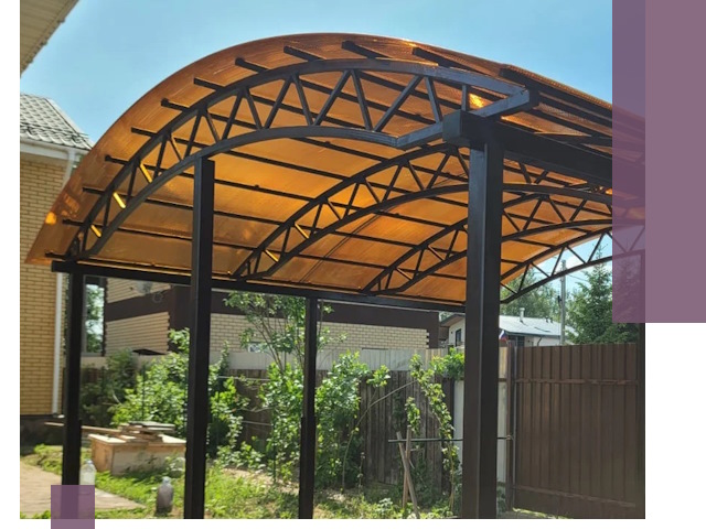 Изготовление навесов под ключ в Ивантеевке из качественных материалов