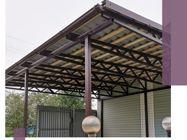 Навесы под ключ в Ивантеевке: изготовление, монтаж и гарантия