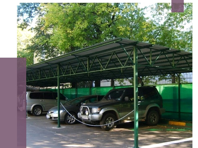 Навесы для парковки в Ивантеевке от 80753 руб. заказать | ПРОЛЁТ-Внт