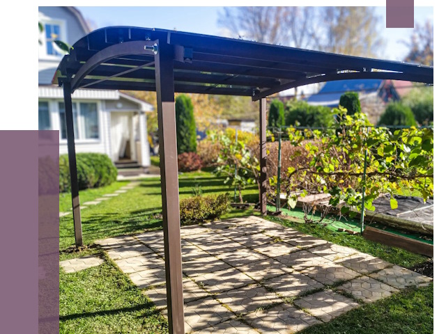 Навесы для дачи в Ивантеевке от 12807 руб. под ключ — ПРОЛЁТ-Внт