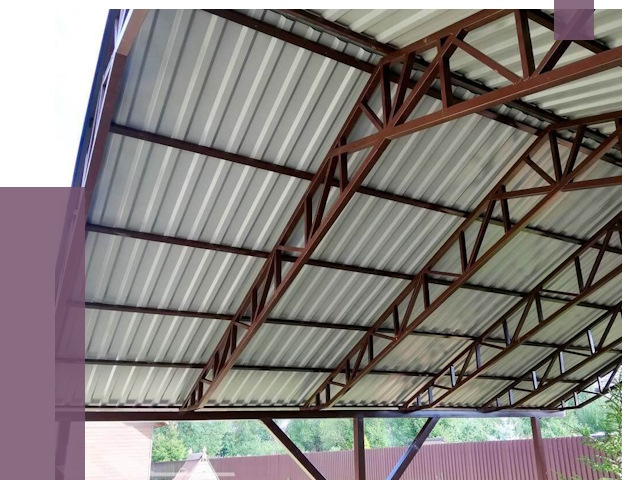 Навесы из профнастила в Ивантеевке от 7407 руб. | ПРОЛЁТ-Внт