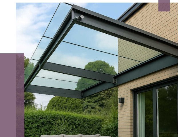 Стеклянные навесы и козырьки в Ивантеевке от 12344 руб.