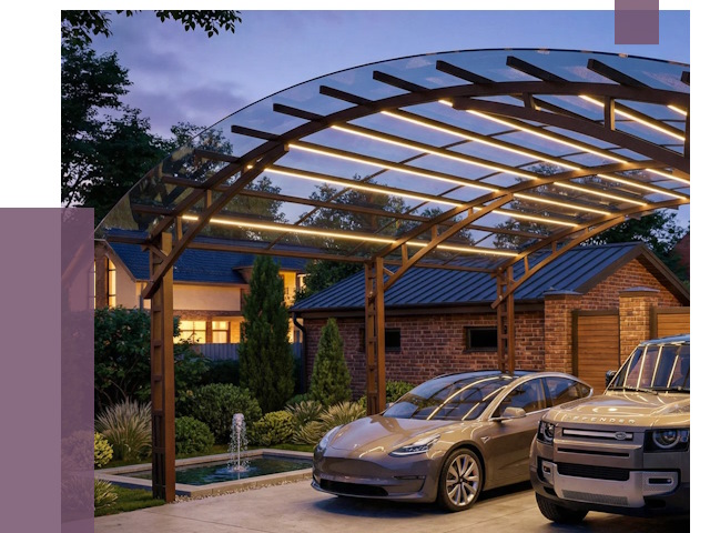 Металлические навесы в Ивантеевке от 12756 руб. под ключ — ПРОЛЁТ-Внт