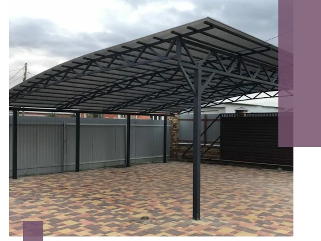 Металлические навесы под ключ в Ивантеевке — изготовление и монтаж