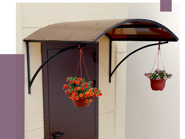 Козырьки над входом в Ивантеевке от 14916 руб.  | ПРОЛЁТ-Внт