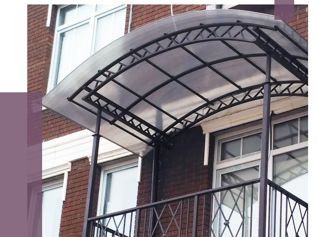 Козырьки над балконом в Ивантеевке от 8693 руб. | ПРОЛЁТ-Внт