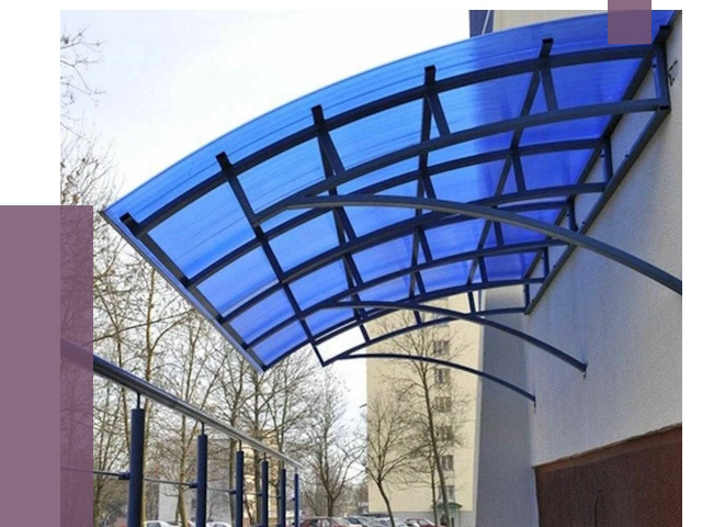 Козырьки из поликарбоната в Ивантеевке от 4321 руб. под ключ | ПРОЛЁТ-Внт