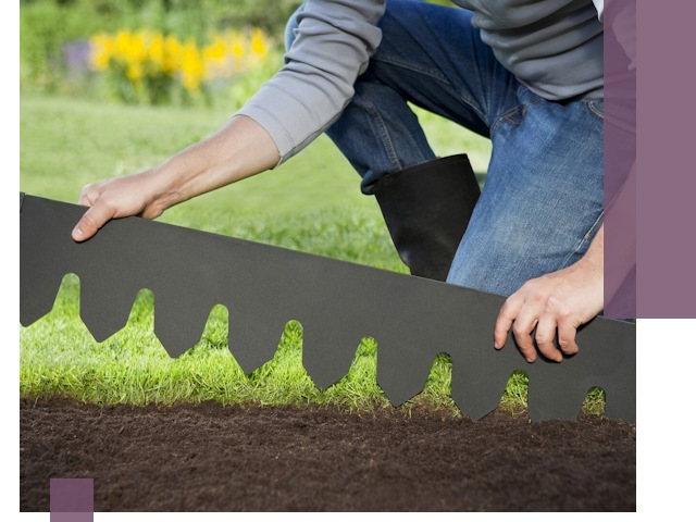 Металлические бордюры для газона в Ивантеевке — изготовление и монтаж