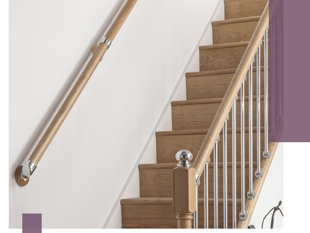 Пристенные поручни из стали и нержавейки под монтаж в Ивантеевке